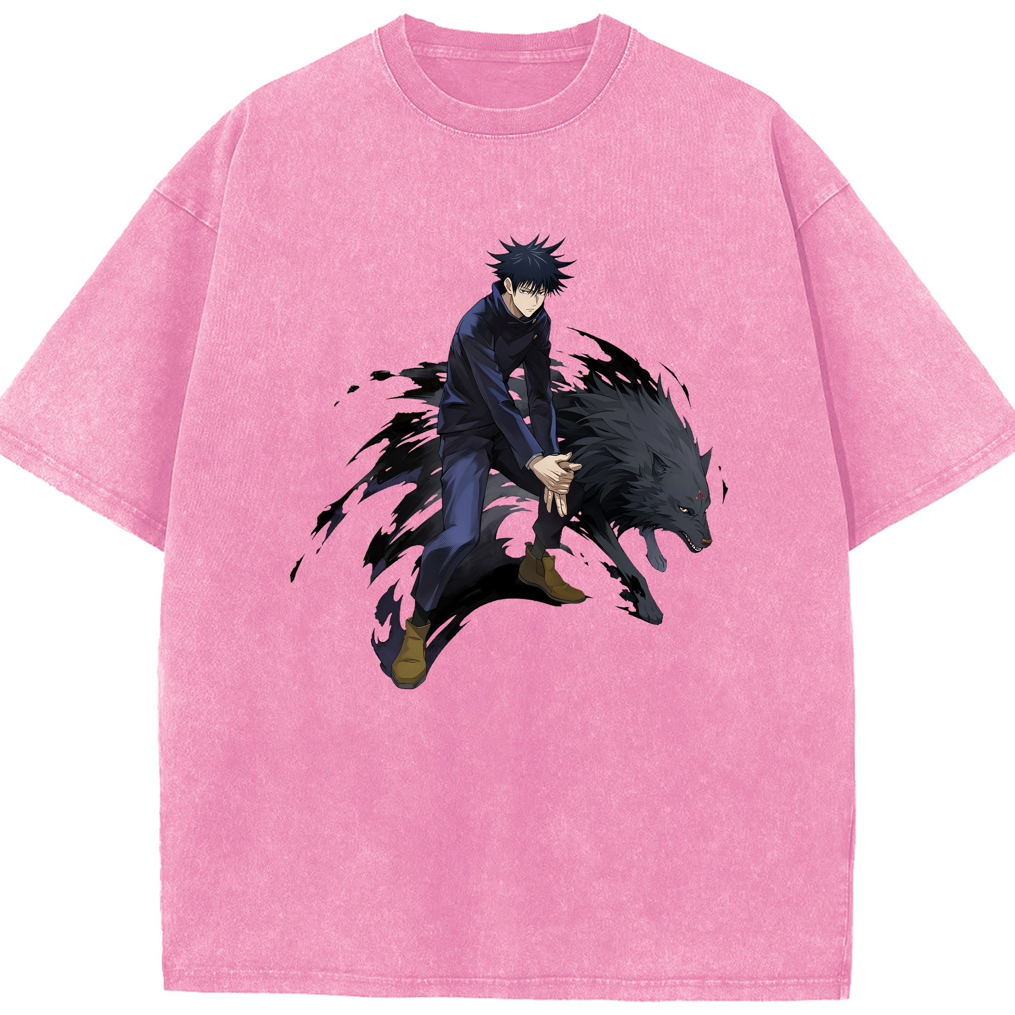 （画像用） 呪術廻戦 Jujutsu Kaisen 綿100% ヴィンテージ風 半袖Tシャツ（フロントプリント）